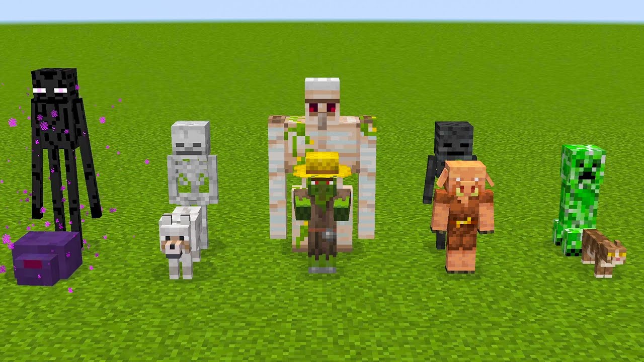 minecraft mobs and their enemies