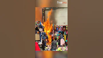 В Москве полыхает рынок 