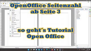 OpenOffice page numbers starting from page 3: Instructions - how it works - OpenOffice tutorial