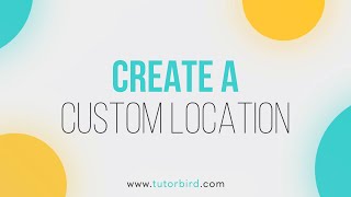 Create a Custom Event Location Details