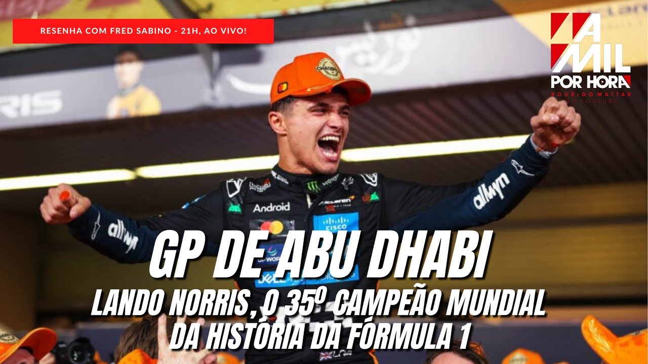 RESENHA DO GP DE ABU DHABI COM FRED SABINO | AO VIVO | 21H - YouTube