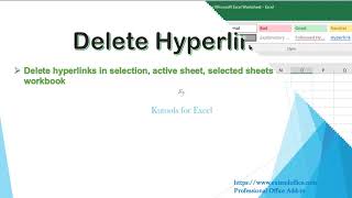 Delete All Hyperlinks From Range, Worksheets Or Whole Workbook But Keep Formatting Excel Bulk Remove Hyperlinks But Keep The Text Episode 2720