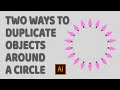 Learn Two ways to Duplicate Objects around a circle in Illustrator