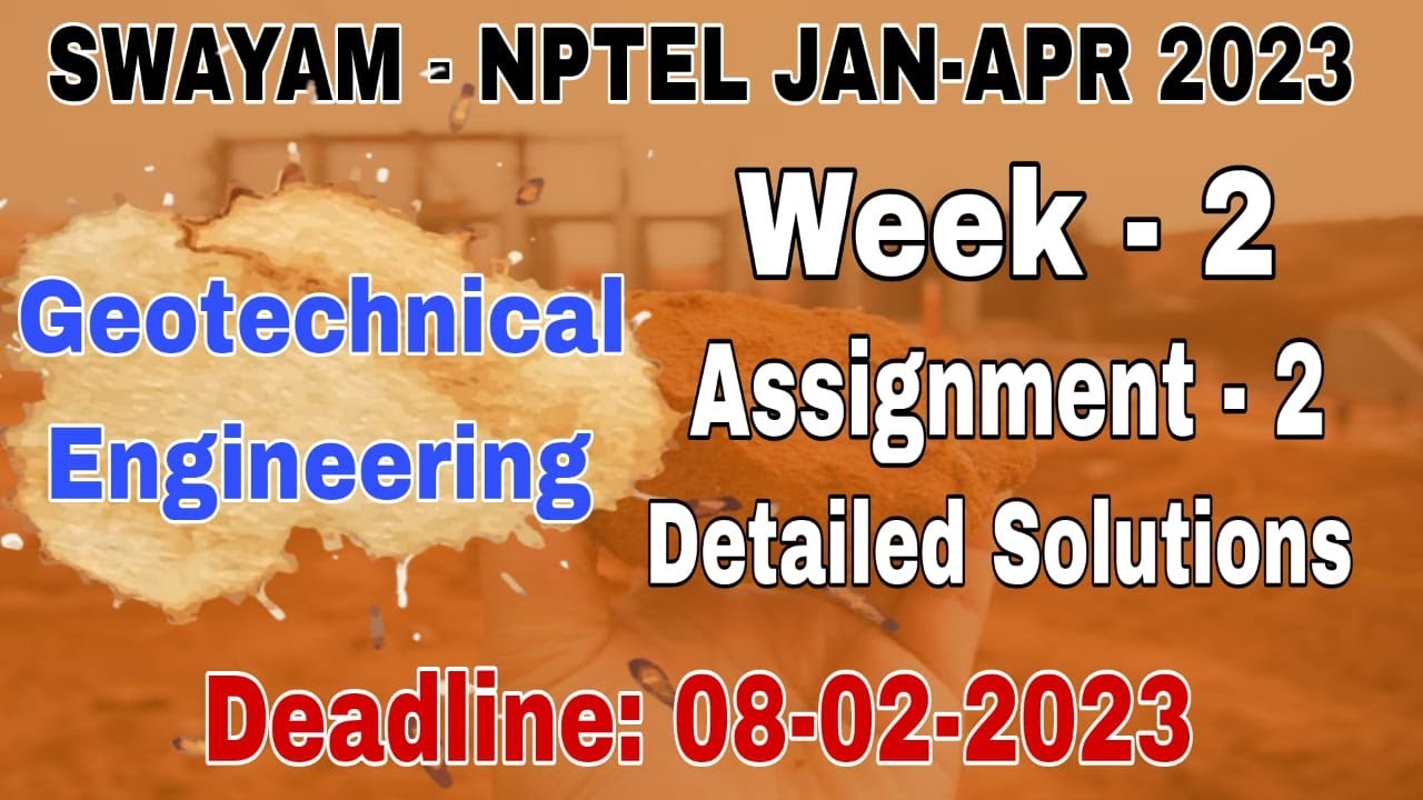 geotechnical engineering laboratory nptel assignment