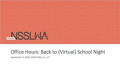 Office Hours: Back to (Virtual) School Night