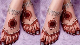 Simple Mehndi Design For Feet || Easy Mehndi Design For Legs || Bridal Foot Mehndi Design  screenshot 1