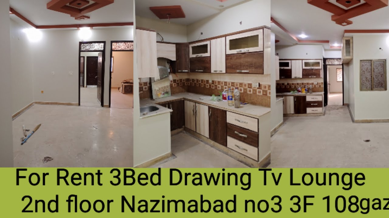 Property For Rent 3Bed Drawing Tv Lounge (108gaz) 2nd floor Nazimabad no3 3F 