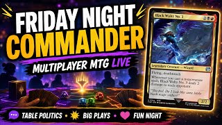 Card Slingers TCG - First Friday Night MTG Commander Live! Multiplayer EDH Table