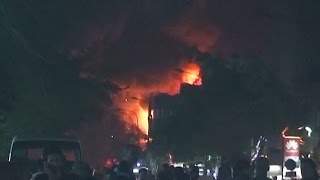 Immediate aftermath of deadly suicide bomb blast in Baghdad