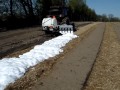 Frost protection foam on seed beds