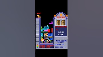 Tetris Level 21 – Classic Arcade Gameplay#shorts