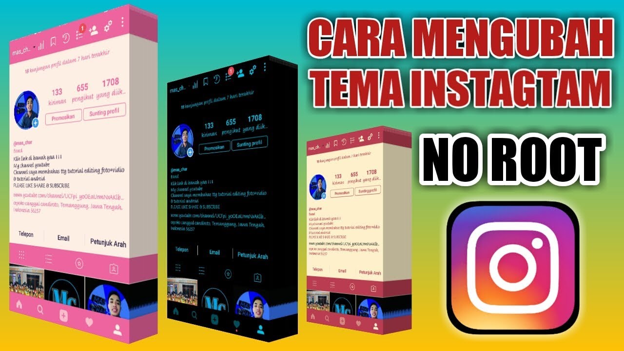 Cara Mengubah Tema Instagram !! NO ROOT - YouTube