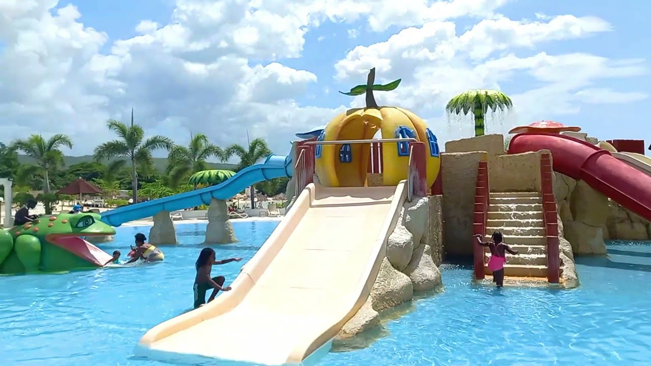 Amazing Kids Water Park Slides at Grand Bahia Principe Jamaica