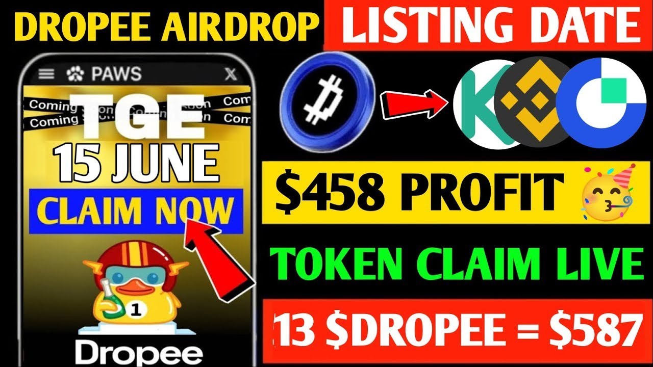 Dropee Airdrop Listing Date confirmed 🟢 || Dropee Price $12 🤑|| Dropee Eligibility Criteria