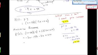 Optimization Example 4 Maximizing Revenue