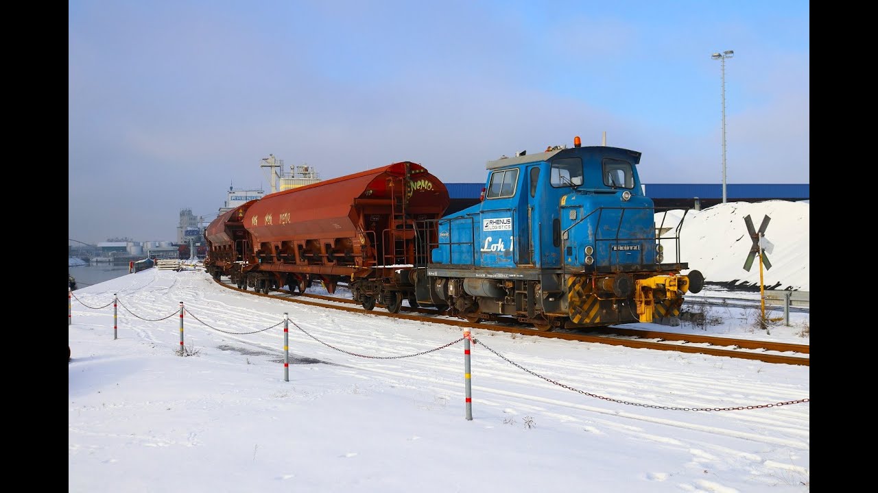 [Rangierarbeiten] Rhenus Lok 1 Deutz KG230 rangiert Selbstendladewagen in Hanauer Hafen