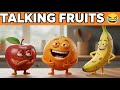 Funny ASMR Talking Orange, Apple &amp; Banana 🍊🍎🍌 | 3D 8K Ultra Hyper Realistic Animation