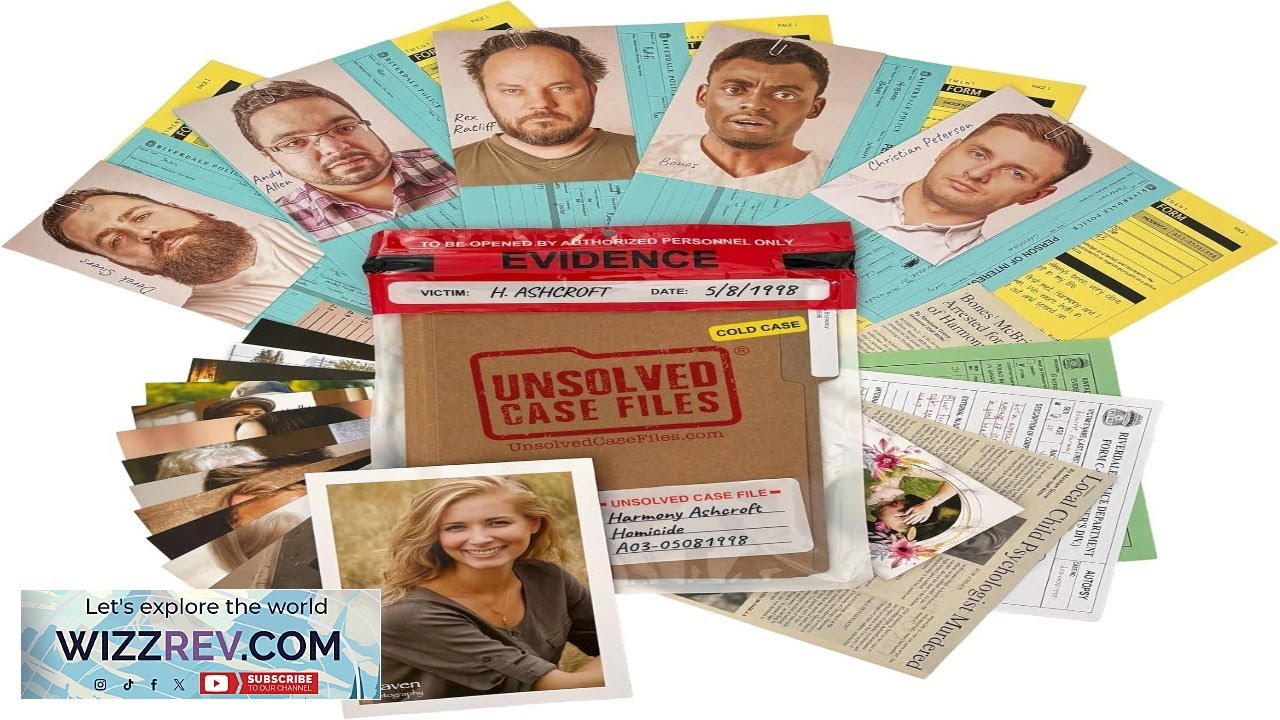 Unsolved Case Files Ashcroft Harmony Cold Case Murder Mystery Game ...