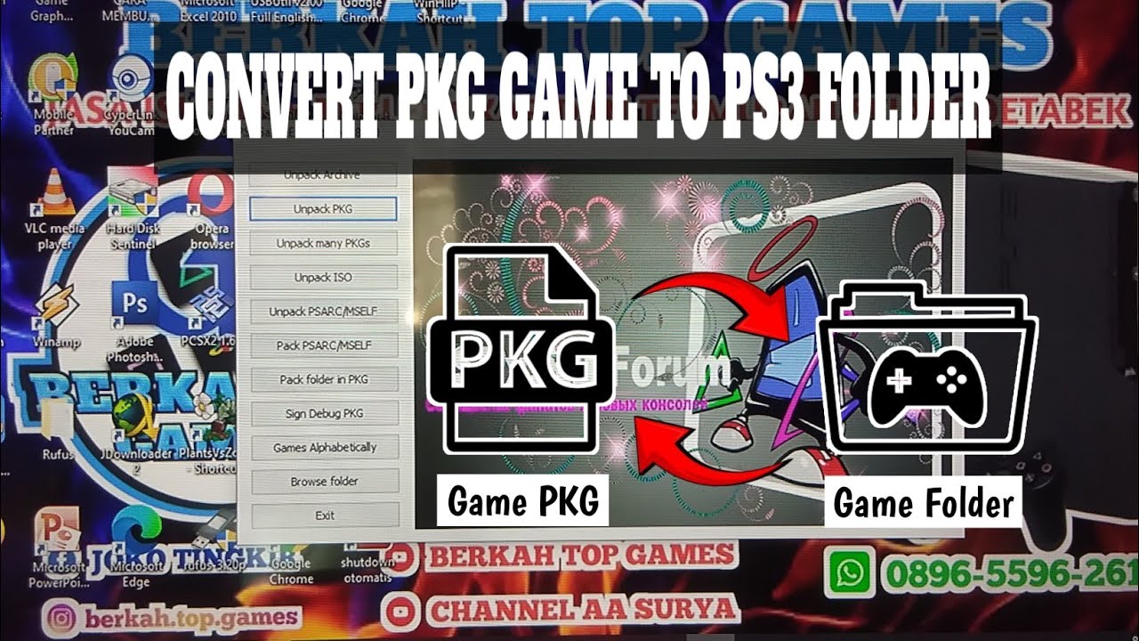 CARA MENGUBAH GAME PKG PS3 MENJADI GAME FOLDER HEN CFW 2024 YouTube 