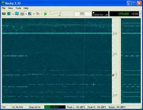 SDR Waterfall CW end of 40m
