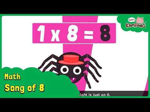 Multiplication 8 Times Table | Kids Math Songs | Educational Math videos for kids
