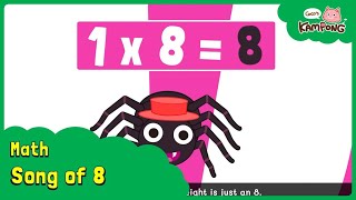 Multiplication 8 Times Table | Kids Math Songs | Educational Math videos for kids