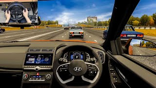 2021 Hyundai Creta - City Car Driving [Thrustmaster T300RS gameplay] screenshot 5