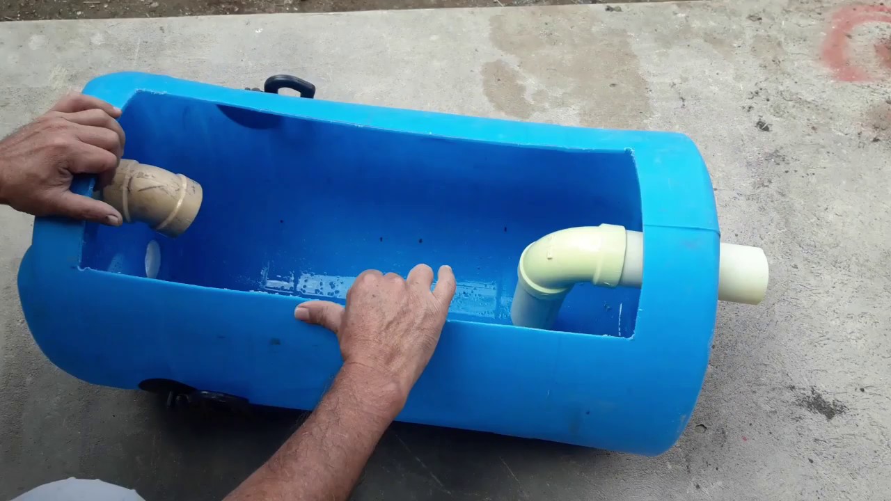 Cómo hacer una trampa de grasas casera para una vivienda rural - YouTube