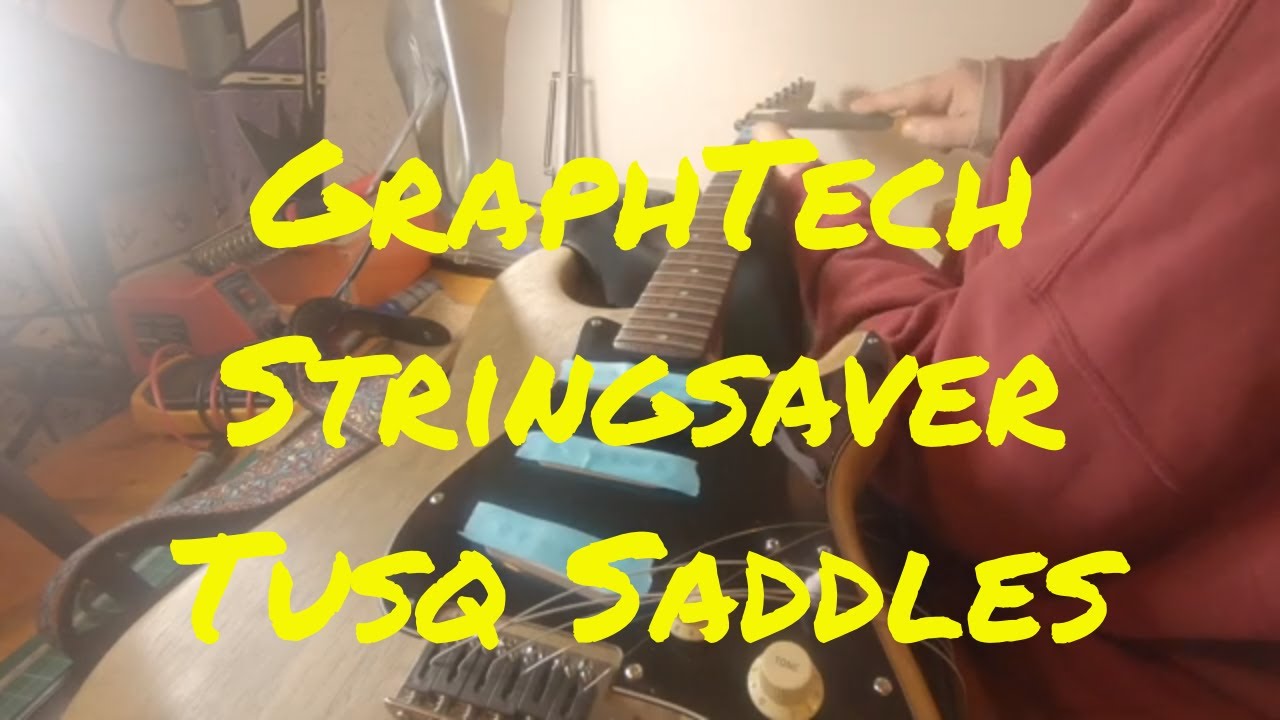 Installation & Review Of GraphTech Stringsaver Tusq Saddles (currently