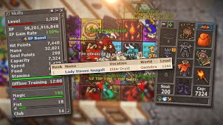 TOP 1 MAGIC LEVEL! ADVANCED TO 155!! | HOW TO LOSE 870 TC IN SECONDS | DOUBLE MW #tibiaferumbrinha