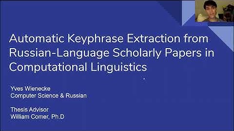 Undergraduate Honors Thesis - Automatic Keyphrase Extraction