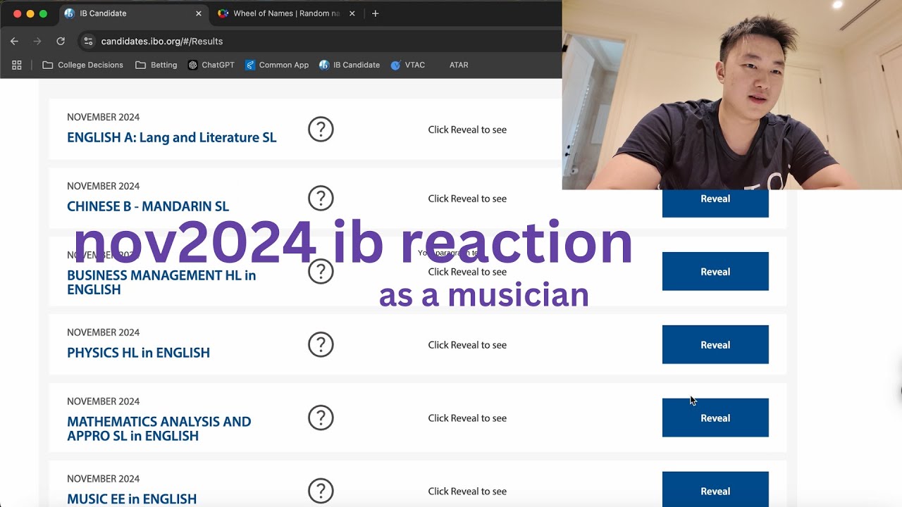 november 2024 ib results reaction as a musician 🎶
