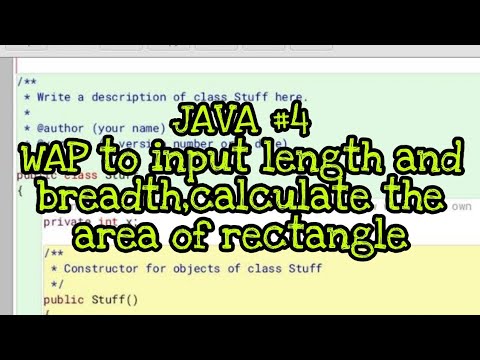 Java#4 Write a program to input length,breadth and calculate the area of rectangle