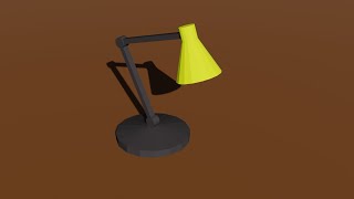How to model a Low Poly Table Lamp in blender 2.8.