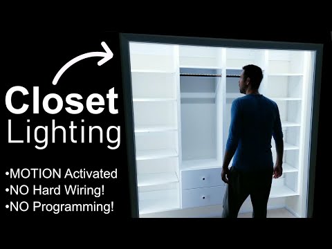 EASY Motion Activated Closet Lighting - NO PROGRAMMING! NO HARD WIRING!