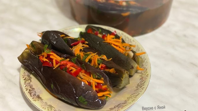 Квашеные баклажаны с овощами. Квашеные баклажаны с овощами