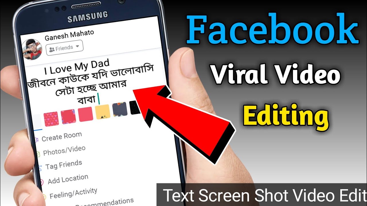 Facebook Text Photo Screenshot Status Video Editing In Kinemaster. Facebook Trending Photo.