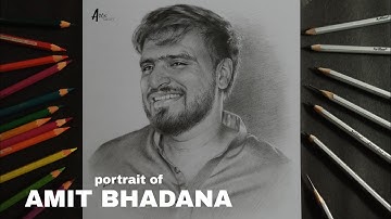 Amit Bhadana Drawing / tutorial video ❤️ #amitbhadana #pencildrawing #art #Artxlucky