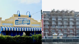 Disney's Boardwalk Construction Update May 2024 - Cake Bake Shop, Corn Dog Stand & More