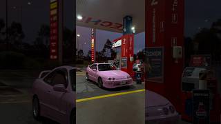 spending my life savings on petrol #pinkintegra #jdm #pinkcar #hondaintegra #dc2