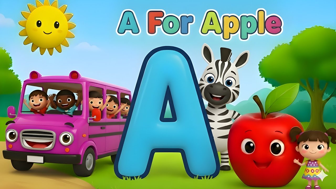 A for apple | ABC Phonics song for kids | ABC for toddlers | abc song ...