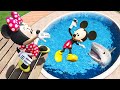 GTA 5 Mickey Mouse Vs Minnie Mouse Water Ragdolls Fails Ep 8 Euphoria Physics 