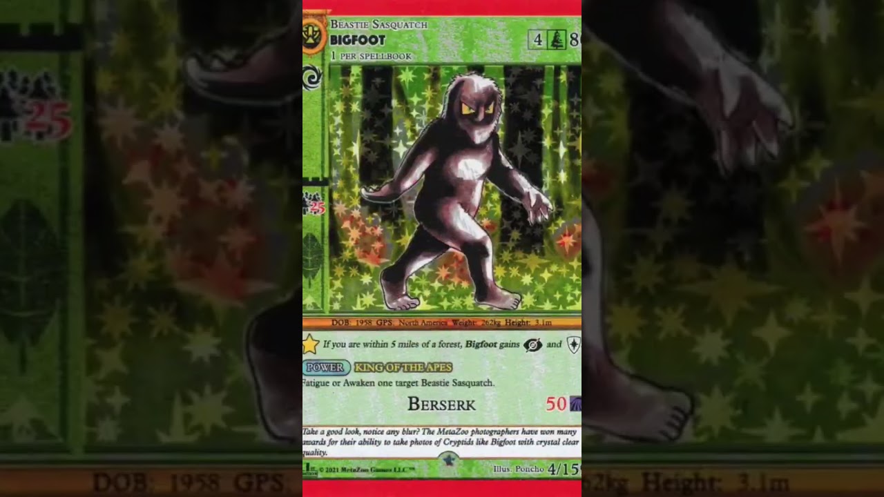 bigfoot retro zoo card 