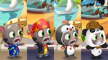 Talking Tom Gold Run - Running Version - Tom Penguin - Tom on Bike - Snake off Tom vs