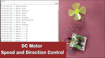 DC Motor Speed and Direction Control Using Arduino Serial Monitor