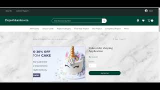 Cake order shopping Application | Android Project | Website Project | College Project | College