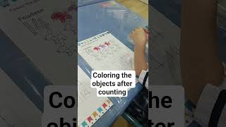Coloring the objects after counting. #coloringdogs #preschool #maths