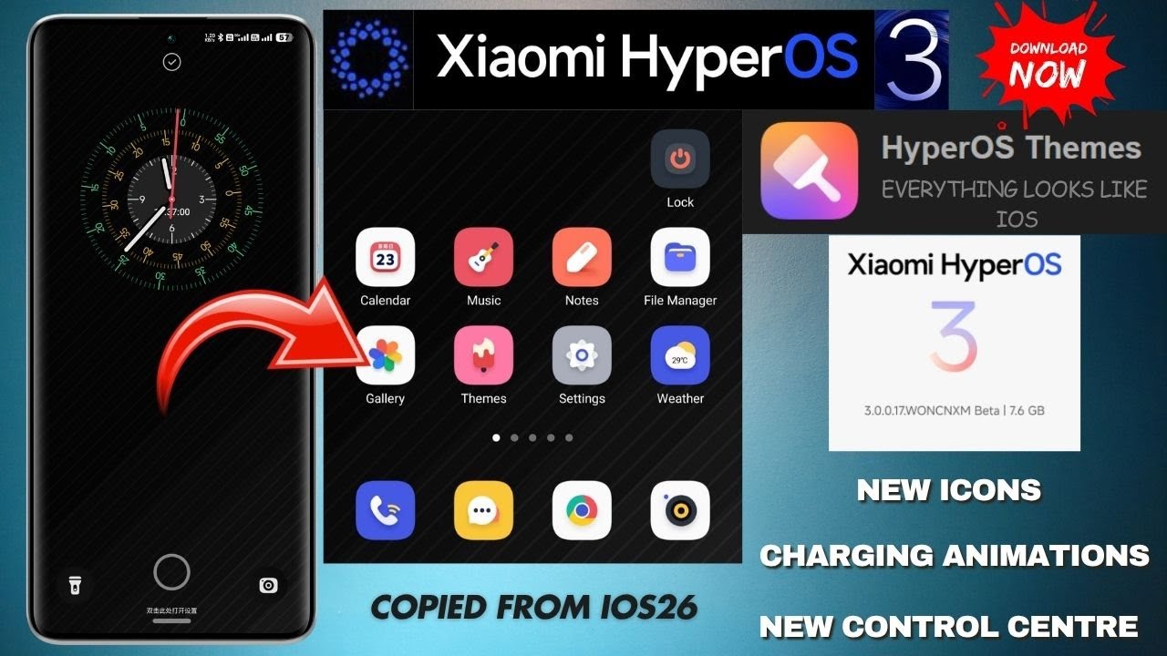 Install HyperOS 3.0: iOS But For Android! | HyperOS 3 Vs iOS 26