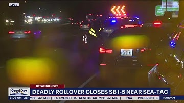 Troopers investigate deadly rollover crash on I-5 near SeaTac | FOX 13 Seattle