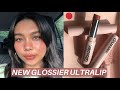 NEW GLOSSIER ULTRALIP | Lip Swatches & Review on Olive Skin Tone - Villa, Trench & Cachet